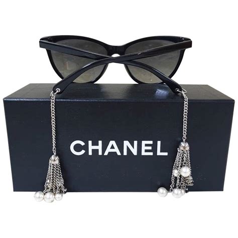 chanel chain eyeglasses frames|chanel glasses with pearl chain.